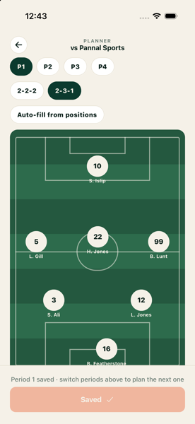 Formation planner screen in SquadTools
